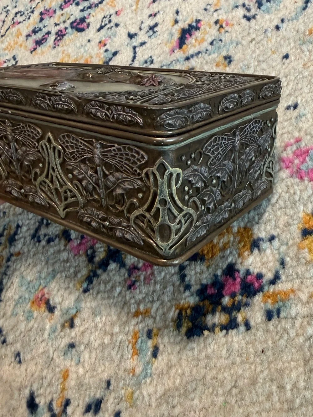 hecate jewelry box veronese design dragonfly fortune teller metal bronze nouveau